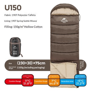 Sacco a pelo per adulti da campeggio all'aperto, ispessito, portatile, monostrato, per trekking e tenda, primavera autunno - Product Image 6