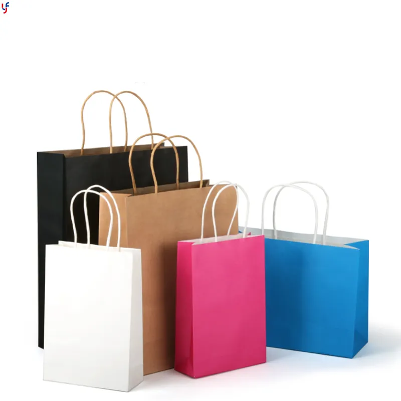 Nuovo Design fabbricazione confezione Logo personalizzato Shopper usa e getta caffè sacchetti marroni sacchetti di carta Kraft