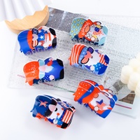 Pince à cheveux requin personnalisable avec logo, série de personnages de dessins animés Fête de l'Indépendance, accessoire pour chignon femme