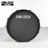 Tambour basse noir de 22 pouces de haute qualité, instrument de percussion en caoutchouc avec un timbre unique et varié