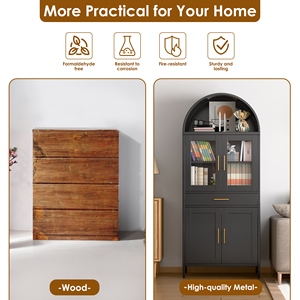 Living Room Display <strong>Cabinet</strong> Arched Storage <strong>Cabinets</strong> Sideboard Kitchen <strong>Cabinet</strong> - Product Image 4
