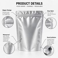 Pochette personnalisable à fermeture éclair en PET/VMPET/PE imprimée par gravure, avec logo sur mesure, qualité alimentaire, thermoscellable, anti-odeur pour l'emballage