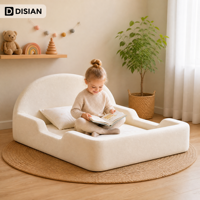 Lit de sol pour tout-petit avec cadre en mousse, couverture de matelas en tissu à couche d'air, canapé-lit compressé, vente en gros d'usine
