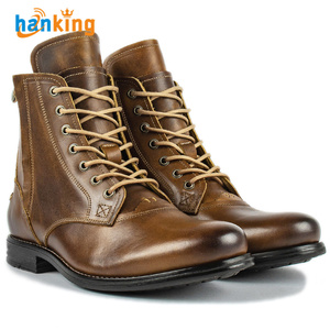 2022 Người Đàn Ông Khởi Động Mùa Thu Tinh Tế Zip Mắt Cá Chân Handmade Vòng Toe Thấp Gót Nam Giày Da Thời Trang Ngắn Gọn Giải Trí Thiết Kế Khởi Động - Product Image 5