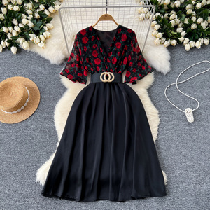 white christmas dresses Ruffle Shift Dress-Summer Yellow main image 1