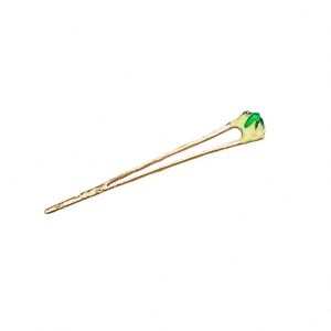 Épingles à cheveux en feuille de bambou de style chinois de 17 cm pour femmes, accessoires pour cheveux en alliage avec motif de feuille, pince à cheveux en strass scintillants, outil de coiffure - Product Image 5