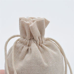 Haute qualité 15*20cm coton cordon sacs de rangement recyclables petit noël maison organiser riz pochette pour artisanat et cadeaux - Product Image 2