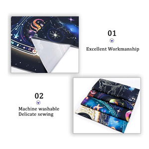 Tapisserie <span class=keywords><strong>Constellation</strong></span> Lumière Noire Réactive aux UV, Tapisseries Soleil et Lune, Tapisseries Murales Astrologie Zodiaque, Bannière Murale Galaxie - Product Image 5