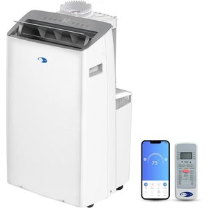 เครื่องปรับอากาศแบบพกพา Whynter 14000 บีทียู อินเวอร์เตอร์ แบบท่อคู่ ระบบทำความเย็น ระบบทำความร้อน ระบบลดความชื้น สีขาว 115 โวลต์ - Product Image 1