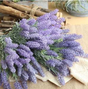 زهور اللافندر الاصطناعية عالية الجودة فرع زهور اصطناعية مزيفة لتزيين نباتات الزفاف أوراق الشجر - Product Image 6