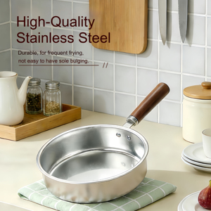 Ensemble de casseroles et poêles <span class=keywords><strong>en</strong></span> acier inoxydable 304, fond plat, rondes et carrées, compatibles gaz et induction, pour la cuisine à domicile et les restaurants - Product Image 2