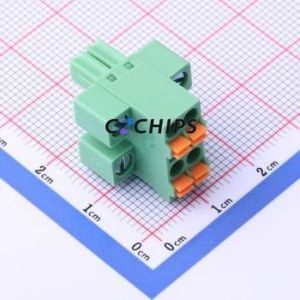 KF2EDGKNHM-3.5-2*2P Plug-in Terminal Block P=3.5mm Connector Male Plug Screw Fixing 2x2P 3.5mm - Product Image 1