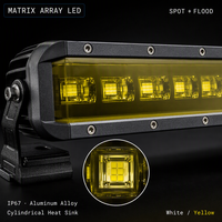 Barre lumineuse LED matricielle 6-58 pouces 27-270W à rangée unique pour éclairage routier IP67 universelle pour camions, SUV, toit et pare-chocs, certifiée CE, du fabricant