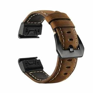 Lionorm para Garmin Fenix 7/6/5 Pro correa de <span class=keywords><strong>cuero</strong></span> de ajuste rápido correa de <span class=keywords><strong>reloj</strong></span> de repuesto de <span class=keywords><strong>cuero</strong></span> de lujo - Product Image 4