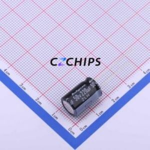 Condensador Electrolítico de Aluminio de Orificio Pasante 50ZLH220MEFC10X16, Componente de Orificio Pasante THT, D10xL16mm 220uF 20% 50V 5mm - Product Image 1