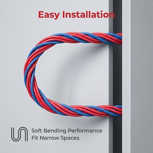 Câble LAN torsadé en cuivre RVS non blindé avec <span class=keywords><strong>gaine</strong></span> en PVC <span class=keywords><strong>100m</strong></span> – Fils <span class=keywords><strong>électrique</strong></span>s en cuivre pour réseau <span class=keywords><strong>électrique</strong></span> - Product Image 2