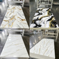 Panneau mural en marbre UV personnalisé, couleur et épaisseur au choix, durable pour les projets de construction résidentielle et la décoration intérieure