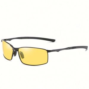 Gafas de Sol Polarizadas con Logotipo Personalizado, Montura de Aleación Retro de Moda, Visión Nocturna, Antideslumbrantes, para Conducir, para Hombre - Product Image 6