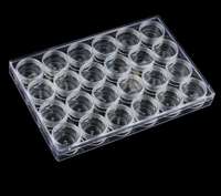 24 pièces petite bouteille acrylique ronde capsule tablette bonbons produit de soins de santé bouteille d'emballage