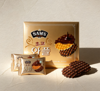 Galletas de Chocolate Dulces y Crujientes SAM's Choco Waffles para Niños, 2 Paquetes, 8 Cajas, Envueltas Individualmente, Venta al por Mayor