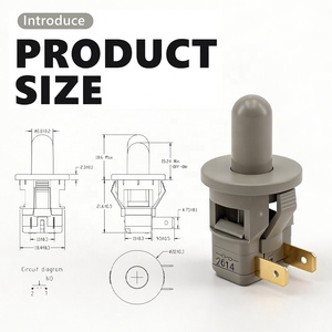 Interruptor de Botón de 2 Pines para Refrigerador, Bloqueo de <span class=keywords><strong>Puerta</strong></span>, Original OEM - Product Image 2