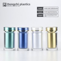 Flacon de compléments alimentaires haut de gamme, capacité 100 ml, grand volume, conteneur de 60 unités, herbes médicinales chinoises, plastique