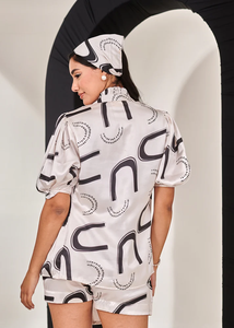 เสื้อเชิ้ตผ้าซาตินพิมพ์ลายสวิสผู้หญิงเสื้อลำลองแฟชั่นฤดูร้อนเสื้อเบลาส์อินเทรนด์มีสไตล์หรูหราเสื้อใส่ทำงาน - Product Image 6