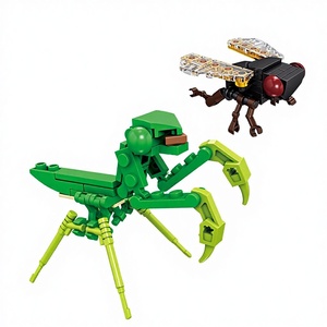 Set Educativo per Bambini di 40 Pezzi in Plastica ABS, Blocchi di Costruzione Fai-da-Te, Modelli di Insetti e Animali, Giocattolo Unisex in Scatola - Product Image 1