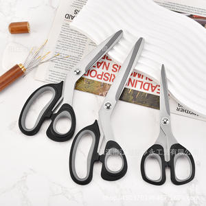 Ciseaux ménagers en acier inoxydable Yangjiang à tête droite 5 6 7 8 9 pouces pour bureau et usage domestique, manche noir/gris - Product Image 4