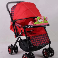 Poussette Bébé Premium en Métal Wanbaole 6013 avec Disque Musical, Poussée Bidirectionnelle, Siège Élevé, Position Assise et Allongée, Pliage Compact