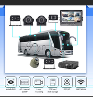 Caméra de recul pour véhicule/camion AHD 9-36V avec écran tactile 10,1 pouces 6 canaux pour système DVD/VCR/assistance à la marche arrière avec DVR intégré