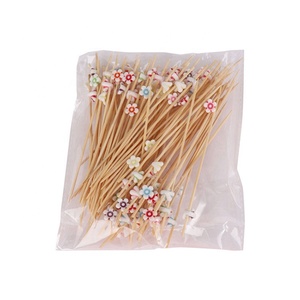 Stuzzicadenti Decorativi a Forma di Fiore per Antipasti, Spiedini in Bambù <span class=keywords><strong>da</strong></span> 4,7 Pollici per Charcuterie, Sandwich, Hamburger e Frutta - Product Image 6
