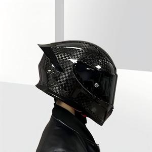 Casco de Motocicleta Integral de Fibra de Carbono, Certificado 3C, Ligero, Antivaho, Universal para las 4 Estaciones, Casco de Carreras - Product Image 3