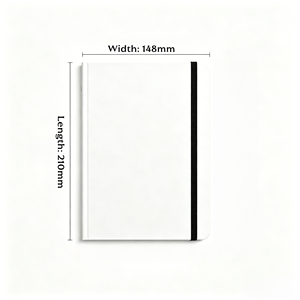 Carnet A5 à couverture rigide en cuir PU blanc de qualité supérieure, personnalisé, avec estampage à chaud doré et bande élastique – Prix de gros avantageux - Product Image 2
