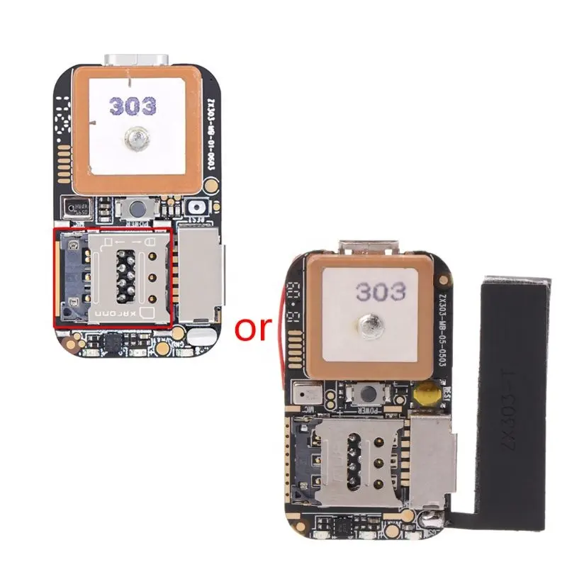 2021 Baru Ukuran Super Mini Pelacak GPS AGPS Wifi LBS Locator Gratis Pelacak Aplikasi Web Perekam Suara ZX303 PCBA Dalam