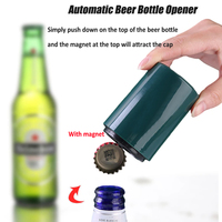 Décapsuleur Automatique Personnalisé Économique avec Récupérateur de Bouchons et Aimant pour Bouteilles de Bière en Métal, Idéal pour Bar et Taverne