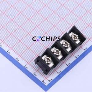 DBT10-10.0-4P-BK Barrier Terminal Block Through hole Component (THT),P=10mm Connector Two Sides 10mm 1x4P Edge Pin - Product Image 1