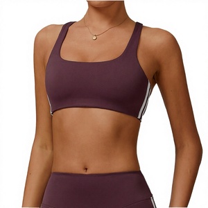 Women's Lightweight Breathable Quick Dry High Support Sports Bra Plus Size Square Neck Four-Way Stretch Compression Removable - Product Image 3