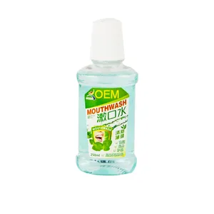 Vendita all'ingrosso verde stevia 30-Sbiancamento dei denti Bocca di Lavaggio 250ML di Limone e menta Colluttorio che pulisce i denti respiro