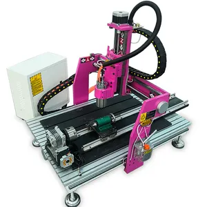 Desktop cnc mini máquina roteadora 6090 4 eixos preço de fábrica rotativa