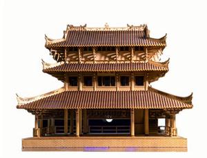 DIY木造住宅、中国のほぞ穴とテノン構造、Zhenwuパビリオン装飾、木製ギフト工芸品 - Product Image 2