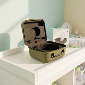 Estuche de Almacenamiento Portátil para Viajes y Campamento, Resistente al Agua, Duradero, de Plástico Rígido con Cremallera, EVA Verde, 26x24cm, con Logotipo Personalizado, a Prueba de Polvo - Product Image 1