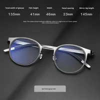 Monture de lunettes en titane pur style punk pour femme Lin De Jiang, verres AC, sans vis, ultra-légère 10g, rétro artistique