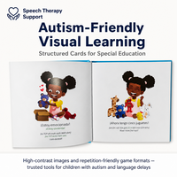 Kit de cartes flash d'apprentissage des langues pour enfants Yimi, thérapie orthophonique, jeu de société de vocabulaire bilingue, cartes à assortir, art en carton