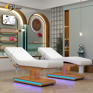 Cama de Masaje Eléctrica de Lujo Estilo Tailandés, Tamaño King, de Madera, con Calefacción para Salón de Belleza Profesional y Pestañas - Product Image 1