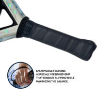Raquettes de padel légères et portables avec logo personnalisé, livraison rapide, 12K 24K, balles blanches, paletas de padel en carbone et fibre de verre pour enfants