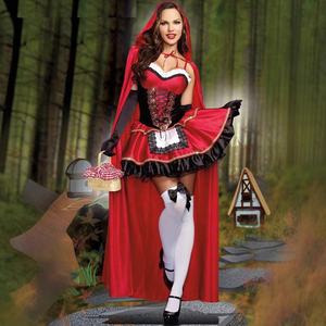 Costume de cosplay de la chasseuse au renard <span class=keywords><strong>rouge</strong></span> pour femmes Lisa Dreamgirl, costume de performance de mode d'Halloween pour adultes - Product Image 3