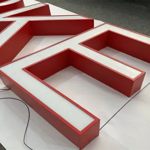 Letras led de escritório 3d, logotipo acrílico para loja de fumo, canais de metal acrílico, sinal de propaganda de carta, venda imperdível