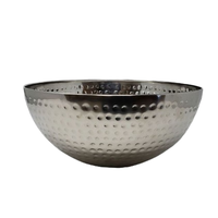 Bol rond en métal moderne, design martelé, service de table, vaisselle, cadeau de mariage, cadeau de retour, prix de gros, bol polyvalent