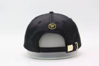 Casquette de camionneur à profil haut à 5 panneaux avec logo personnalisé en cristal, ruban d'impression et boucle avec logo laser